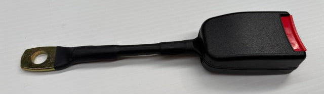Black plastic car terminal with red indicator on a gray background