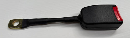 Black plastic car terminal with red indicator on a gray background