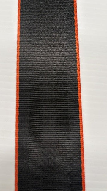 black and orange seatbelt webbing