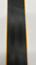 black seatbelt with yellow stripe