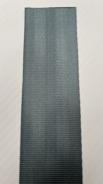 Grey woven seatbelt webbing 